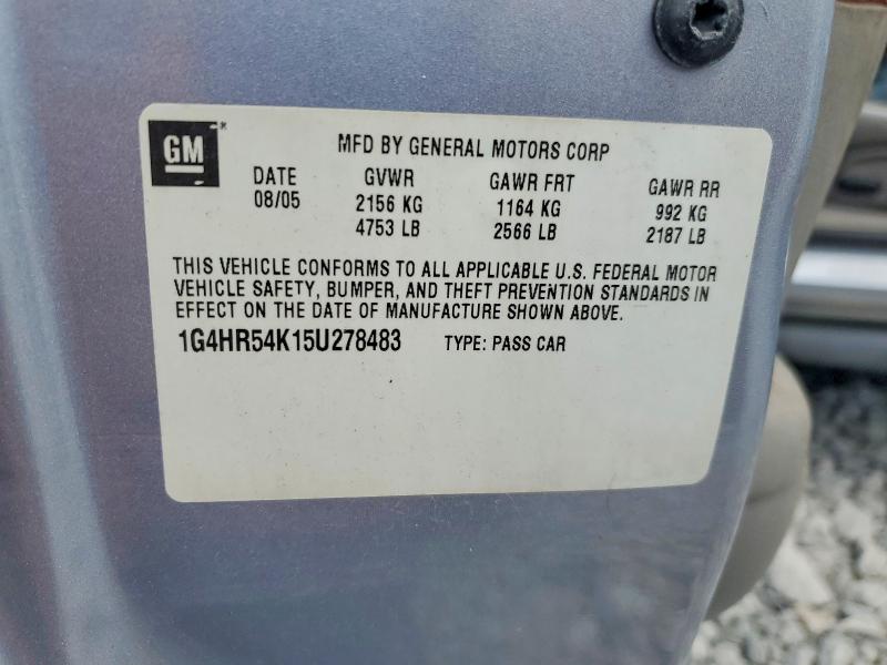 Продаж на аукціоні авто 2005 Buick Lesabre, vin: 1G4HR54K15U278483, номер лоту: 62071156