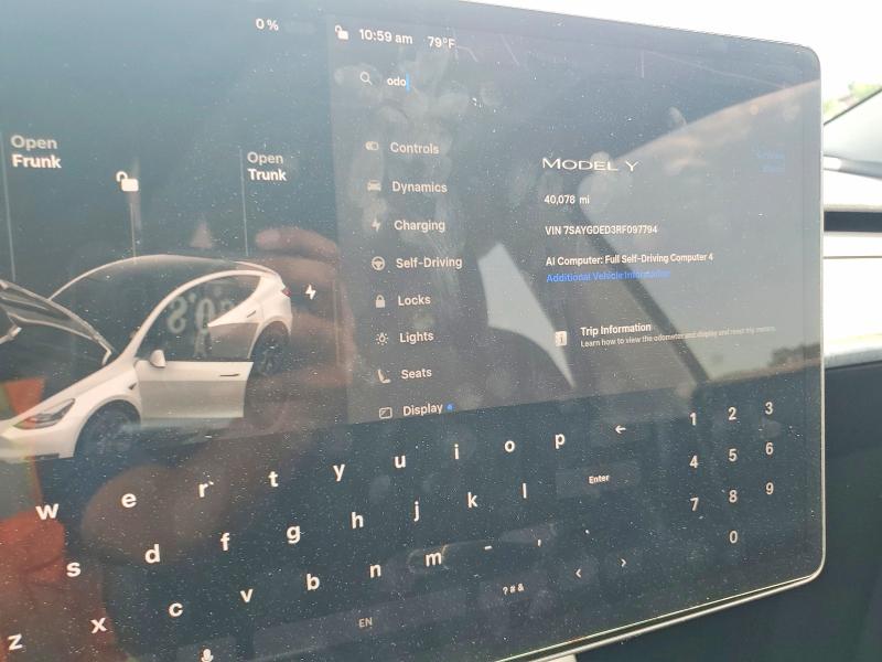 Aukcja sprzedaży 2024 Tesla Model Y, vin: 7SAYGDED3RF097794, numer aukcji: 62017476