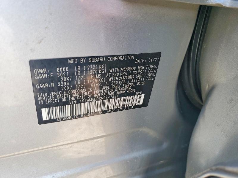 Продажа на аукционе авто 2021 Subaru Ascent, vin: 4S4WMAEDXM3447581, номер лота: 61130826