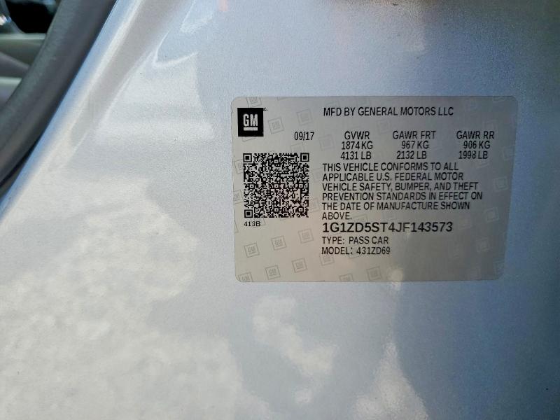 Продаж на аукціоні авто 2018 Chevrolet Malibu, vin: 1G1ZD5ST4JF143573, номер лоту: 63533906