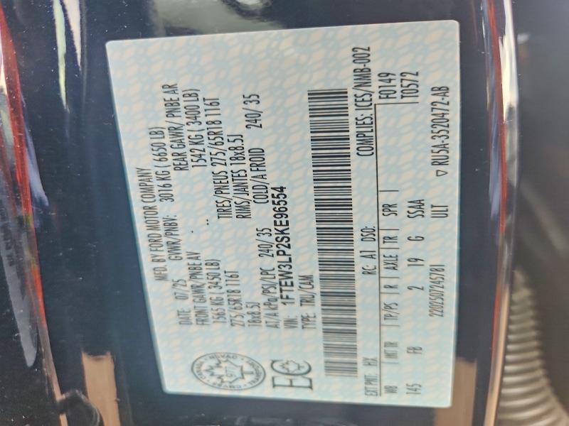 Aukcja sprzedaży 2025 Ford F150, vin: 1FTEW3LP2SKE96554, numer aukcji: 58940896