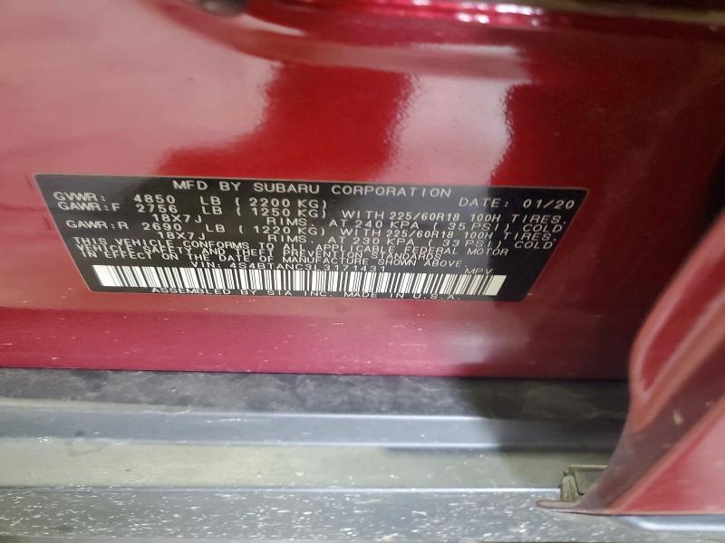 Продажа на аукционе авто 2020 Subaru Outback, vin: 4S4BTANC3L3171431, номер лота: 61479616