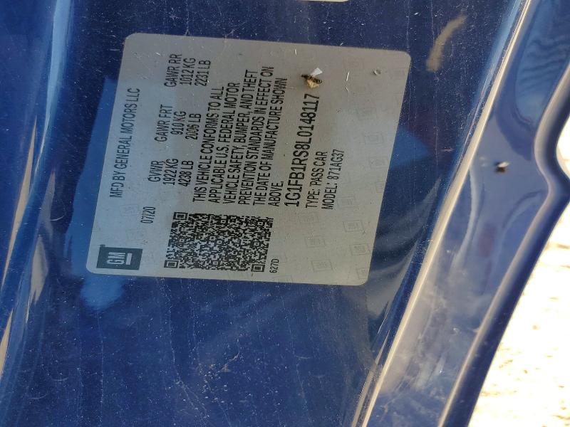 Продаж на аукціоні авто 2020 Chevrolet Camaro, vin: 1G1FB1RS8L0148117, номер лоту: 61586766