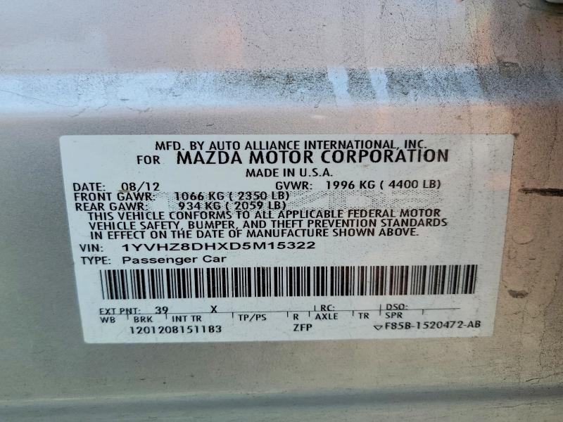 Продажа на аукционе авто 2013 Mazda 6, vin: 1YVHZ8DHXD5M15322, номер лота: 59798656