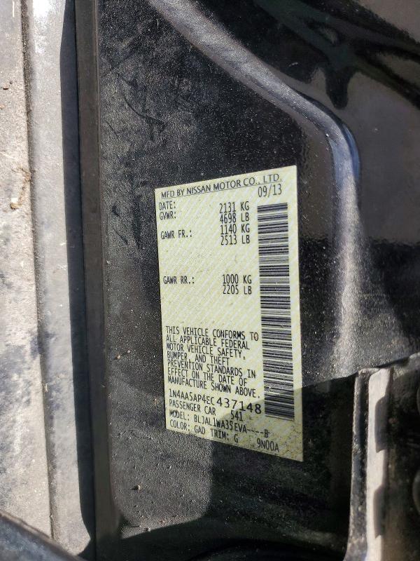2014 Nissan Maxima მანქანა იყიდება აუქციონზე, vin: 1N4AA5AP4EC437148, აუქციონის ნომერი: 61561196