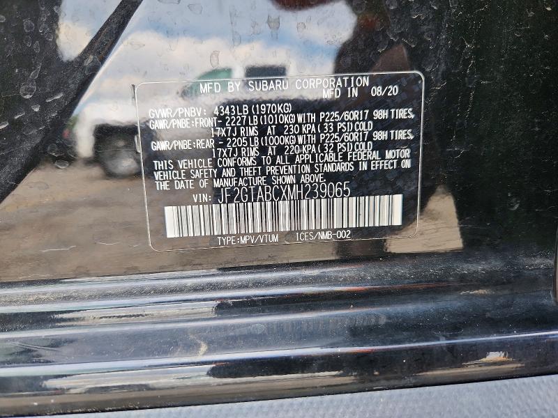 58457956 :رقم المزاد ، JF2GTABCXMH239065 vin ، 2021 Subaru Crosstrek مزاد بيع