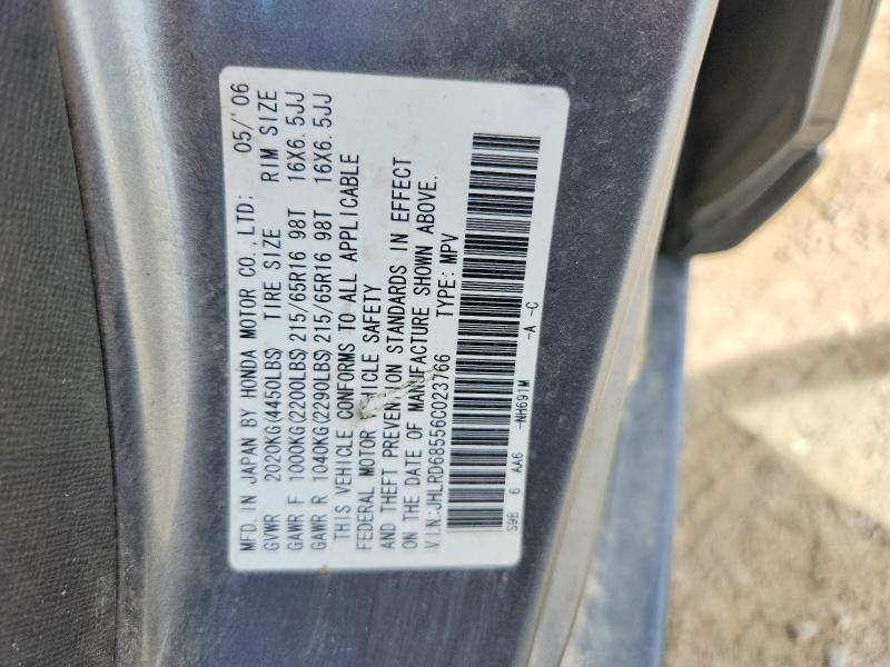 Aukcja sprzedaży 2006 Honda Cr-v, vin: JHLRD68556C023766, numer aukcji: 61229976