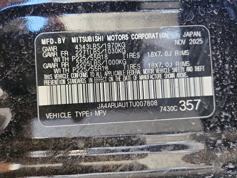 Продажа на аукционе авто 2026 Mitsubishi Outlander Sport, vin: JA4ARUAU1TU007808, номер лота: 61015316
