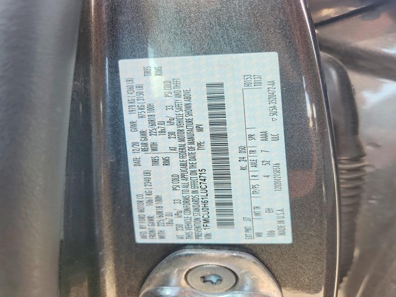 Aukcja sprzedaży 2020 Ford Escape, vin: 1FMCU0H61LUC74715, numer aukcji: 60498466