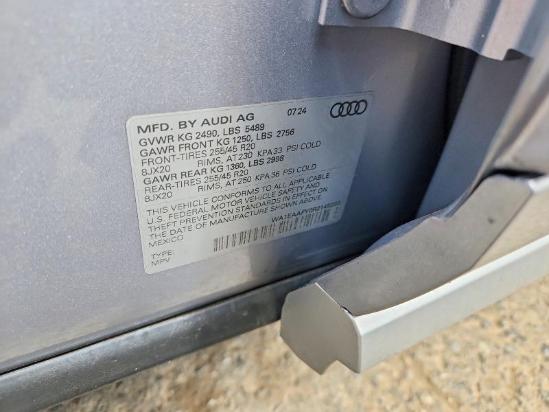Продажа на аукционе авто 2024 Audi Q5, vin: WA1EAAFY0R2145203, номер лота: 60227236