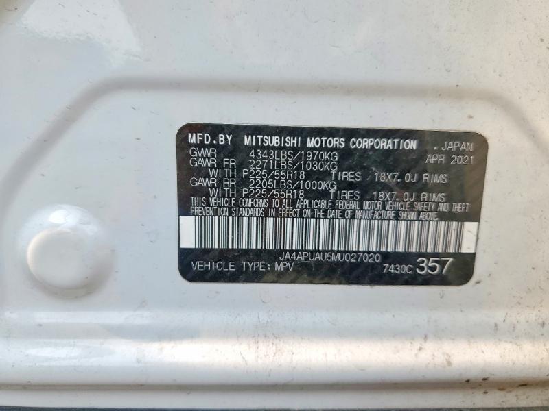 Продаж на аукціоні авто 2021 Mitsubishi Outlander Sport, vin: JA4APUAU5MU027020, номер лоту: 60524176
