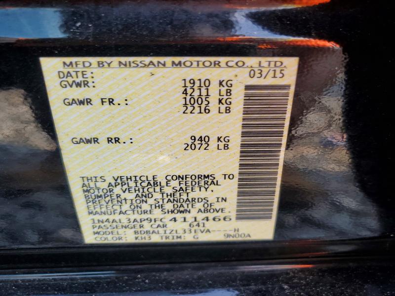 62795696 :رقم المزاد ، 1N4AL3AP9FC411466 vin ، 2015 Nissan Altima مزاد بيع