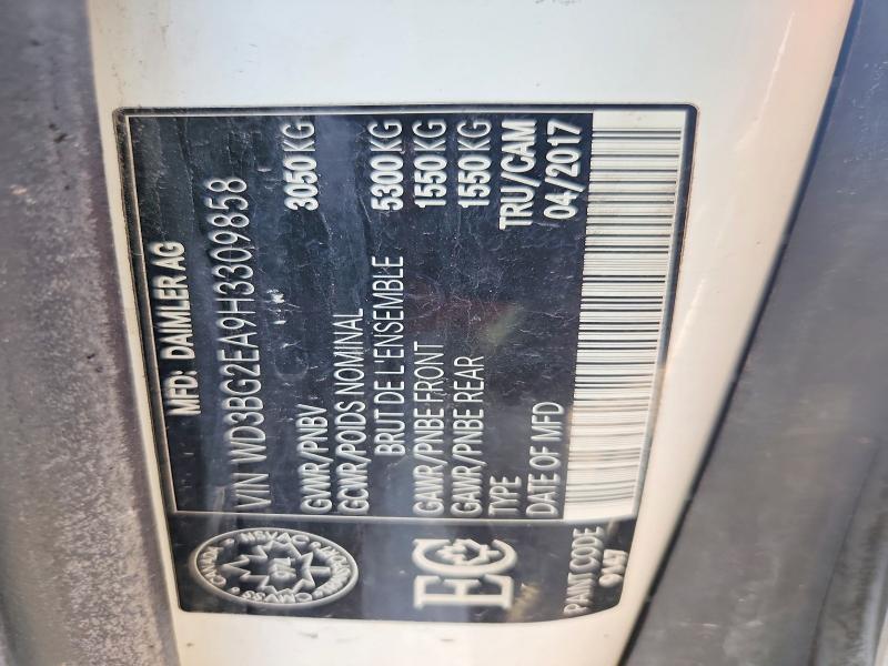 59642066 :رقم المزاد ، WD3BG2EA9H3309858 vin ، 2017 Mercedes-benz Metris مزاد بيع