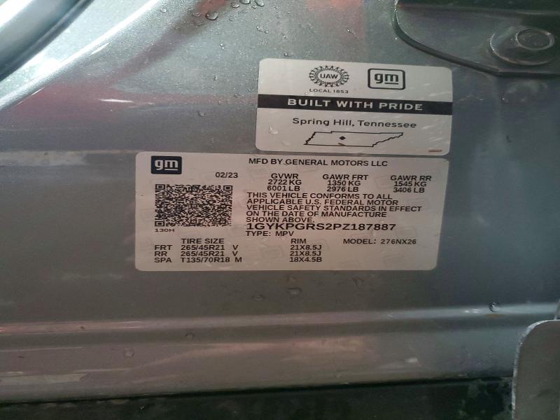 Aukcja sprzedaży 2023 Cadillac Xt6, vin: 1GYKPGRS2PZ187887, numer aukcji: 59786076