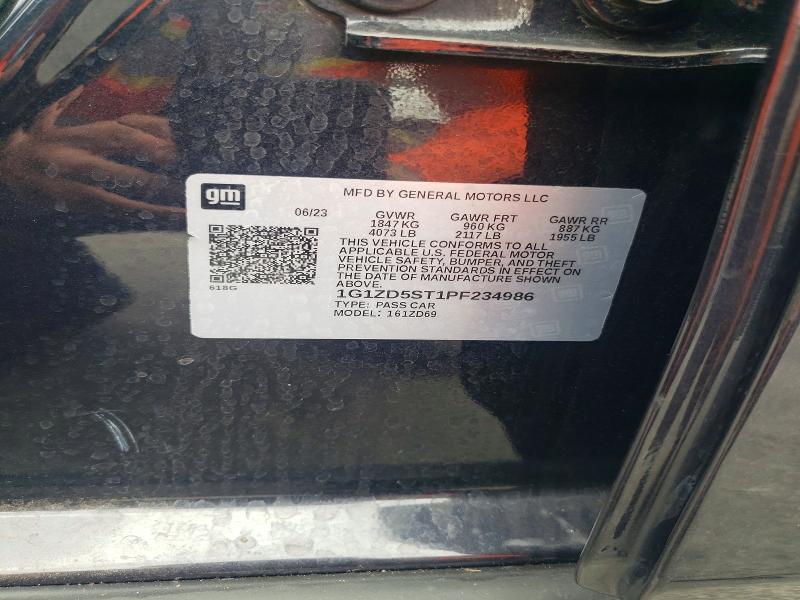 Aukcja sprzedaży 2023 Chevrolet Malibu, vin: 1G1ZD5ST1PF234986, numer aukcji: 59614336