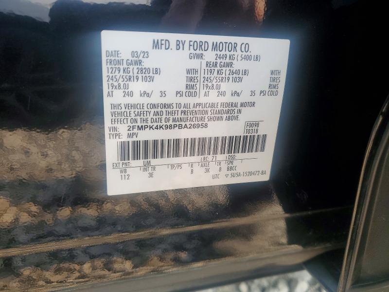 Aukcja sprzedaży 2023 Ford Edge, vin: 2FMPK4K98PBA26958, numer aukcji: 62518446