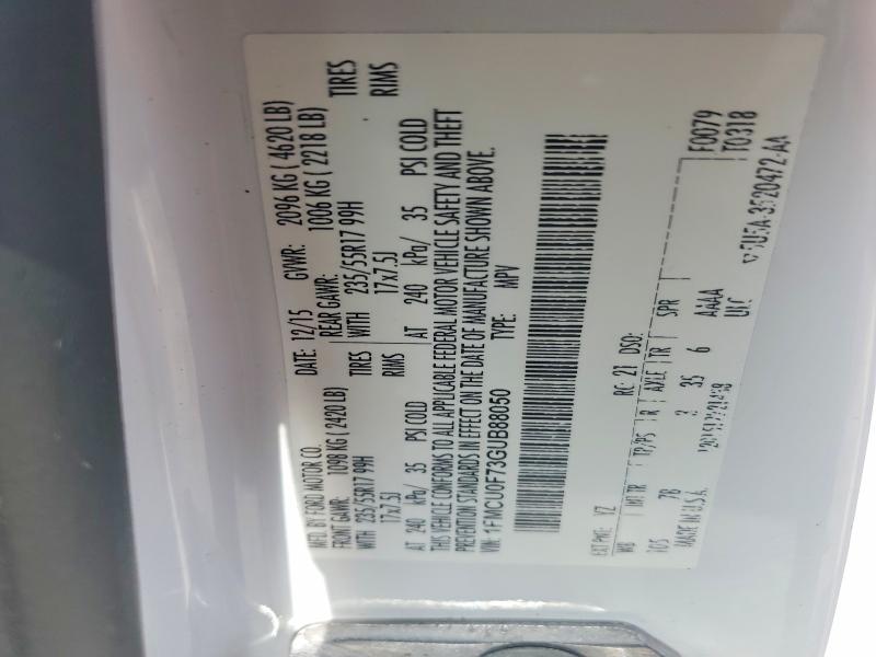 Aukcja sprzedaży 2016 Ford Escape, vin: 1FMCU0F73GUB88050, numer aukcji: 61136526