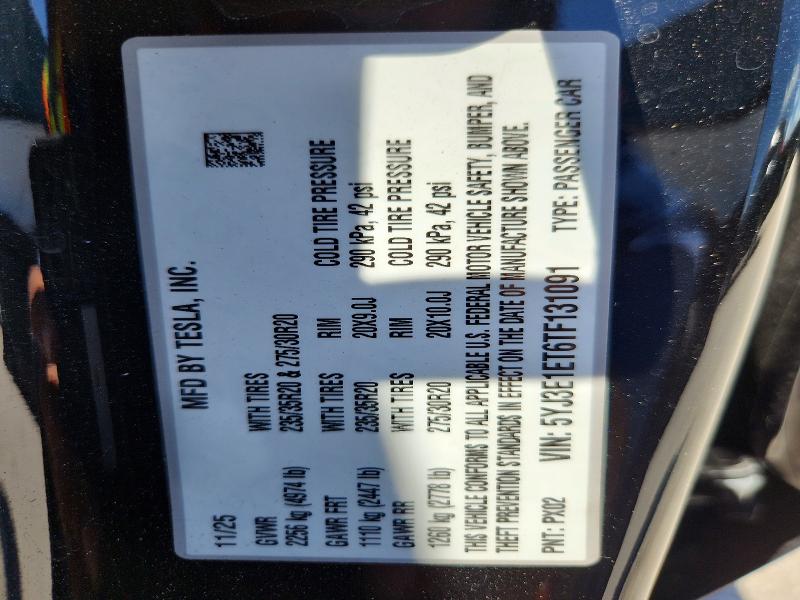 Продаж на аукціоні авто 2026 Tesla Model 3, vin: 5YJ3E1ET6TF131091, номер лоту: 62036346