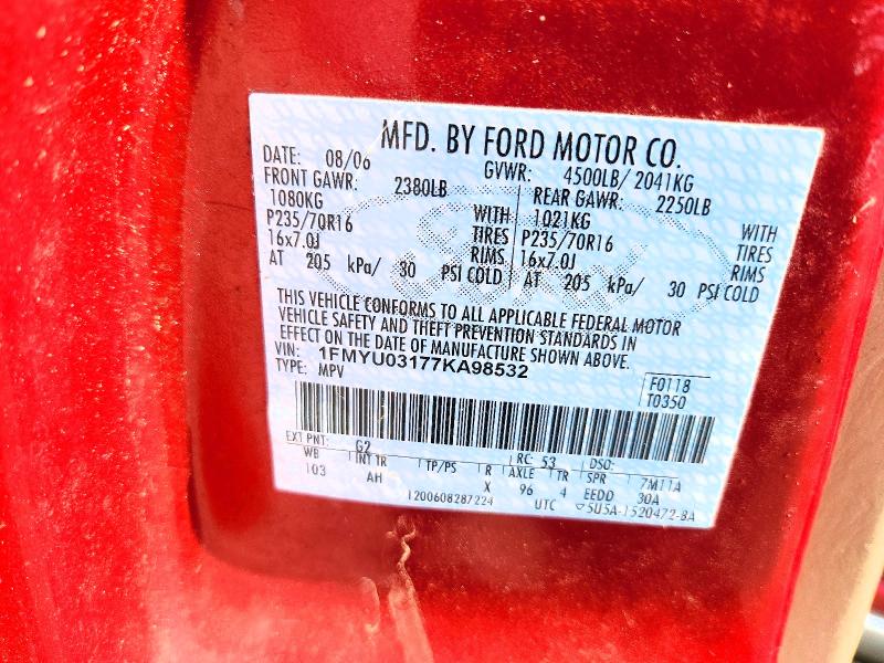 Продаж на аукціоні авто 2007 Ford Escape, vin: 1FMYU03177KA98532, номер лоту: 61845956