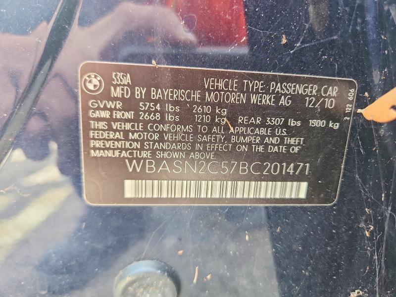 Продаж на аукціоні авто 2011 Bmw 535, vin: WBASN2C57BC201471, номер лоту: 60844636