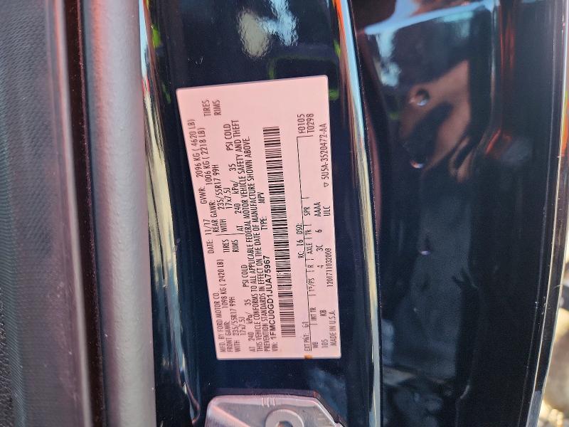Aukcja sprzedaży 2018 Ford Escape, vin: 1FMCU0GD1JUA75967, numer aukcji: 62600746