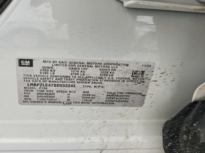 Aukcja sprzedaży 2025 Buick Envision, vin: LRBFZLE47SD033343, numer aukcji: 59955336