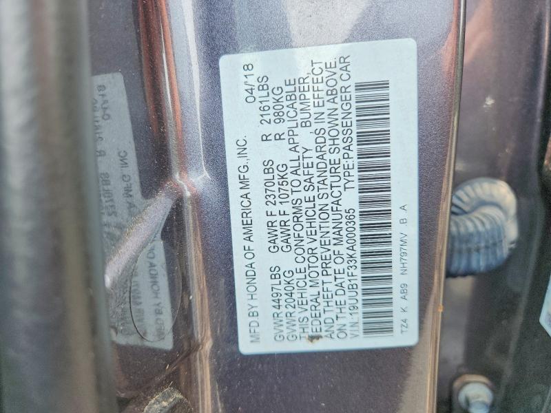 Aukcja sprzedaży 2019 Acura Tlx, vin: 19UUB1F33KA000365, numer aukcji: 62906796