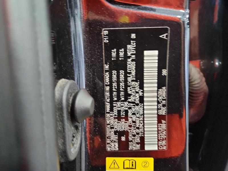 61693866 :رقم المزاد ، 2T2BZMCA1KC186632 vin ، 2019 Lexus Rx 350 مزاد بيع