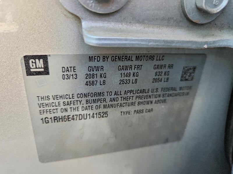 2013 Chevrolet Volt მანქანა იყიდება აუქციონზე, vin: 1G1RH6E47DU141525, აუქციონის ნომერი: 62000406