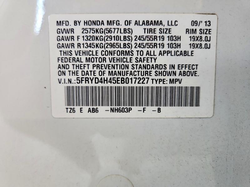 Продаж на аукціоні авто 2014 Acura Mdx, vin: 5FRYD4H45EB017227, номер лоту: 60216226