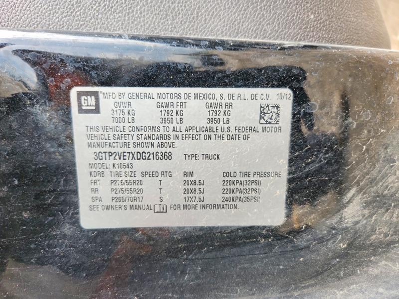 2013 Gmc Sierra მანქანა იყიდება აუქციონზე, vin: 3GTP2VE7XDG216368, აუქციონის ნომერი: 60110746