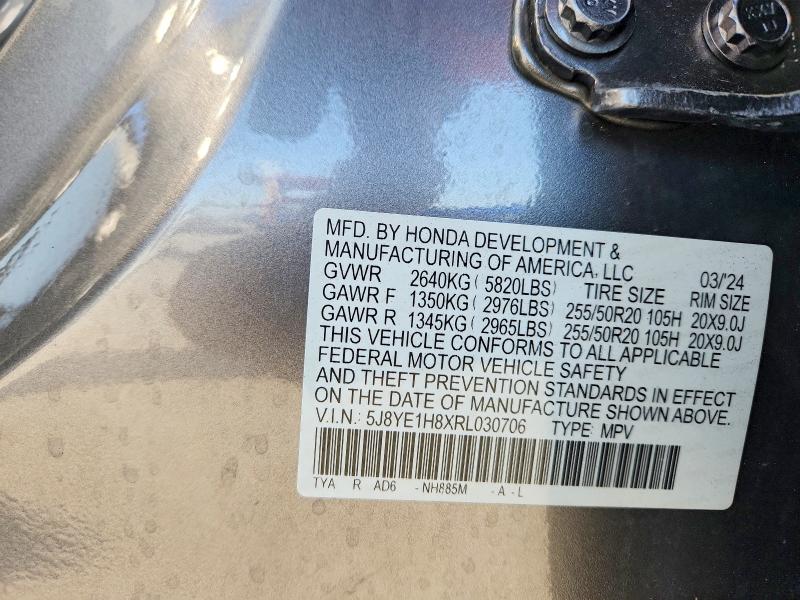 Aukcja sprzedaży 2024 Acura Mdx, vin: 5J8YE1H8XRL030706, numer aukcji: 61983786