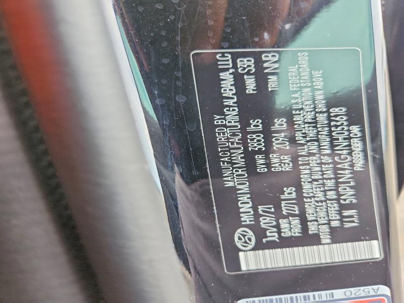 Auction sale of the 2022 Hyundai Elantra, vin: 5NPLN4AG4NH053618, lot number: 60469016
