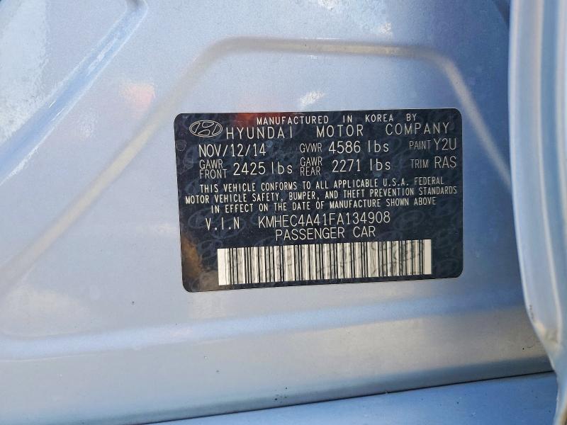 Продажа на аукционе авто 2015 Hyundai Sonata Hybrid, vin: KMHEC4A41FA134908, номер лота: 59356836