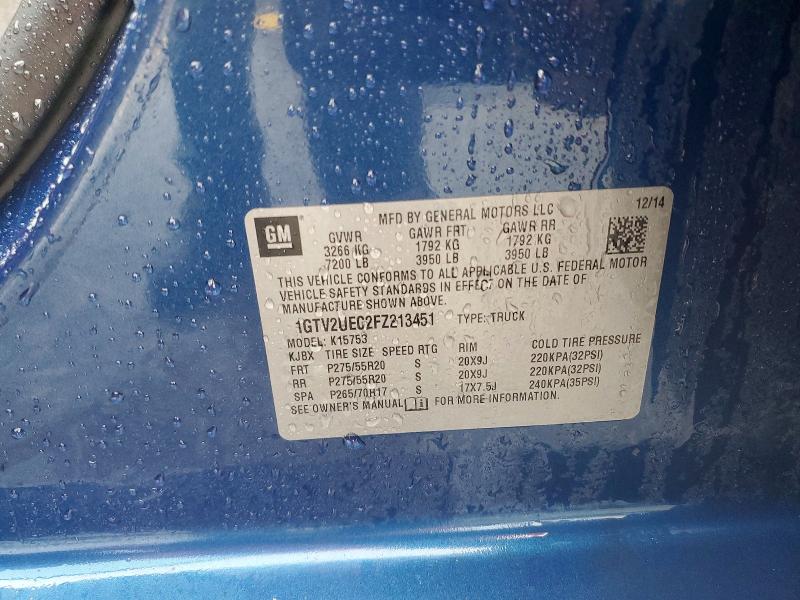 Aukcja sprzedaży 2015 Gmc Sierra, vin: 1GTV2UEC2FZ213451, numer aukcji: 59972156
