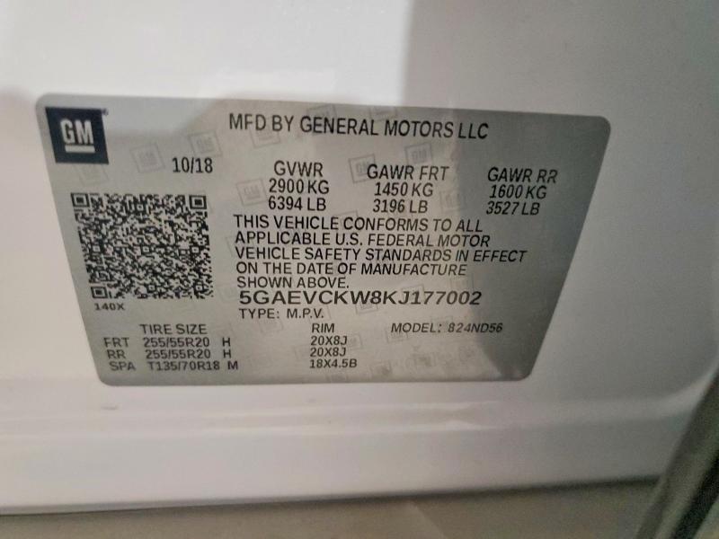 Продажа на аукционе авто 2019 Buick Enclave, vin: 5GAEVCKW8KJ177002, номер лота: 59299096