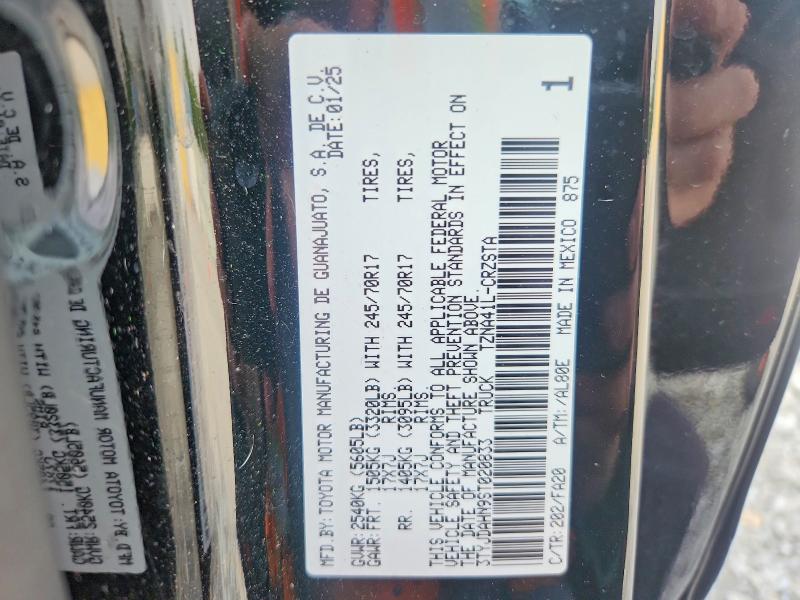2025 Toyota Tacoma მანქანა იყიდება აუქციონზე, vin: 3TYJDAHN9ST020833, აუქციონის ნომერი: 60085476