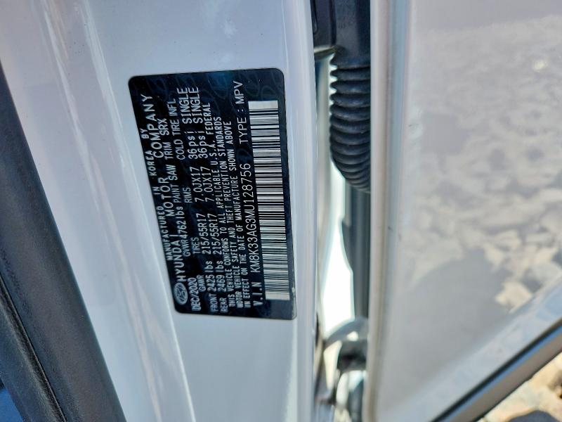 60925726 :رقم المزاد ، KM8K33AG3MU128756 vin ، 2021 Hyundai Kona مزاد بيع