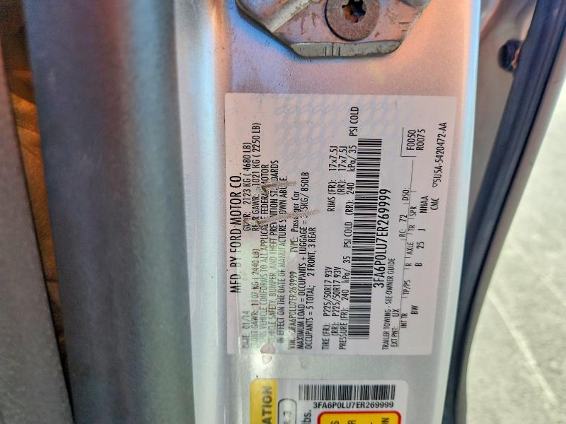 Продаж на аукціоні авто 2014 Ford Fusion, vin: 3FA6P0LU7ER269999, номер лоту: 60841996