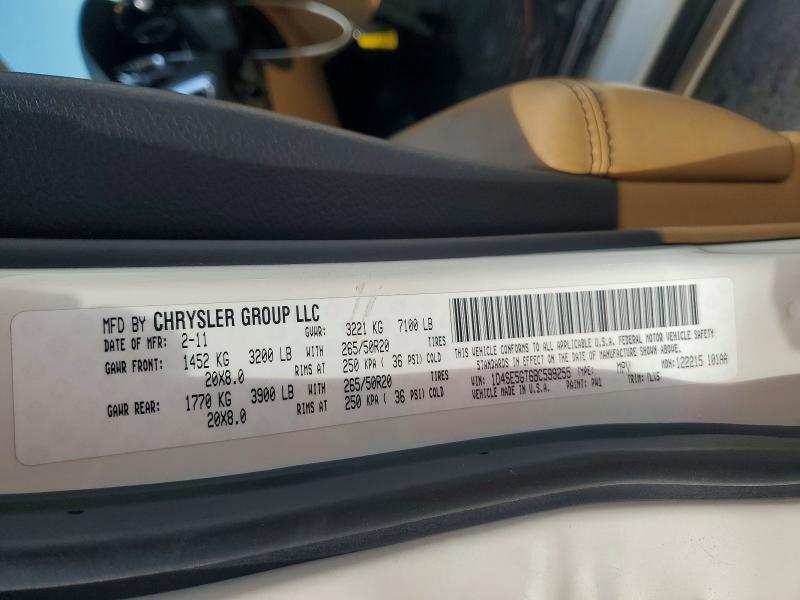 Aukcja sprzedaży 2011 Dodge Durango, vin: 1D4SE5GT6BC599255, numer aukcji: 61765566