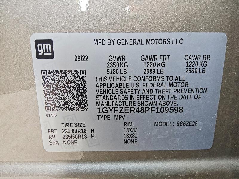 Продаж на аукціоні авто 2023 Cadillac Xt4, vin: 1GYFZER48PF109598, номер лоту: 60828406
