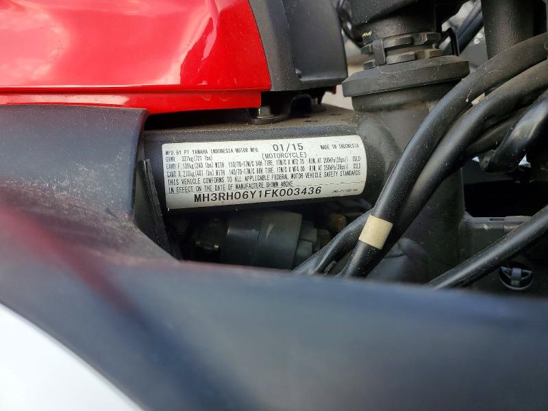 2015 Yamaha Yzf-r3 მანქანა იყიდება აუქციონზე, vin: MH3RH06Y1FK003436, აუქციონის ნომერი: 61983636