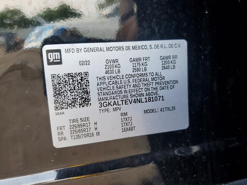 Продажа на аукционе авто 2022 Gmc Terrain, vin: 3GKALTEV4NL181071, номер лота: 63231466