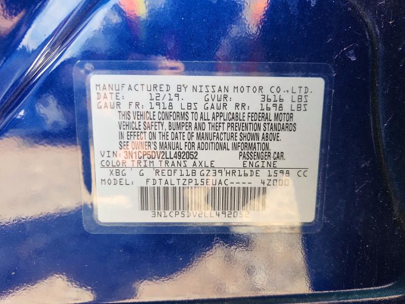 Продаж на аукціоні авто 2020 Nissan Kicks, vin: 3N1CP5DV2LL492052, номер лоту: 61149666