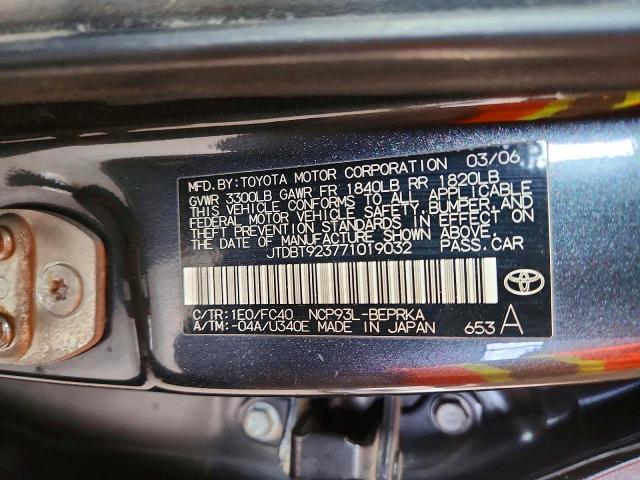 Aukcja sprzedaży 2007 Toyota Yaris, vin: JTDBT923771019032, numer aukcji: 61497366