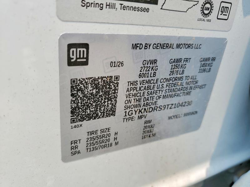 Aukcja sprzedaży 2026 Cadillac Xt5, vin: 1GYKNDRS9TZ104230, numer aukcji: 61185456