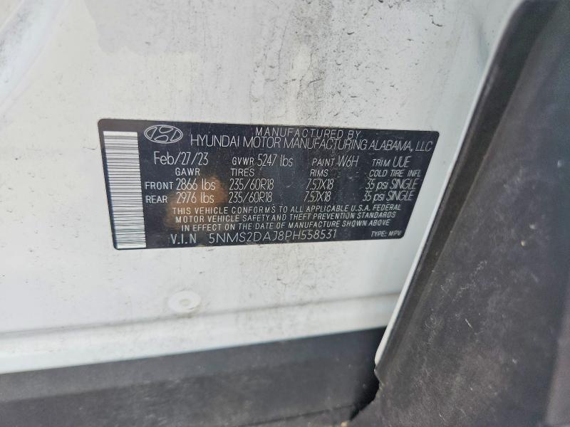 Aukcja sprzedaży 2023 Hyundai Santa Fe, vin: 5NMS2DAJ8PH558531, numer aukcji: 60201466