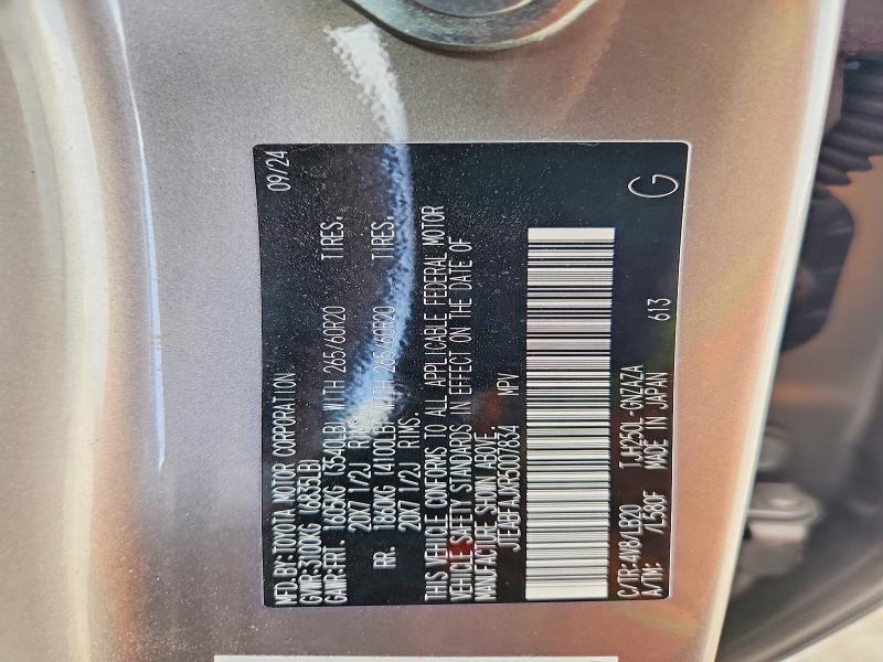 60593076 :رقم المزاد ، JTEABFAJXR5007834 vin ، 2024 Toyota Land Cruiser مزاد بيع