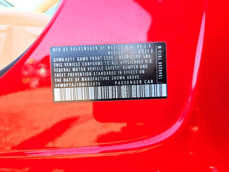 Продажа на аукционе авто 2013 Volkswagen Jetta, vin: 3VWDP7AJ1DM432674, номер лота: 59265586
