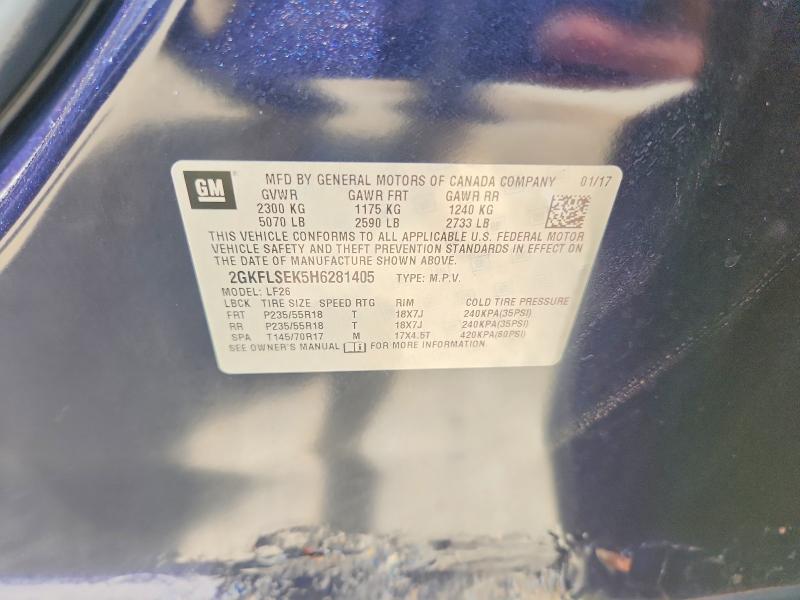 2017 Gmc Terrain მანქანა იყიდება აუქციონზე, vin: 2GKFLSEK5H6281405, აუქციონის ნომერი: 59323326